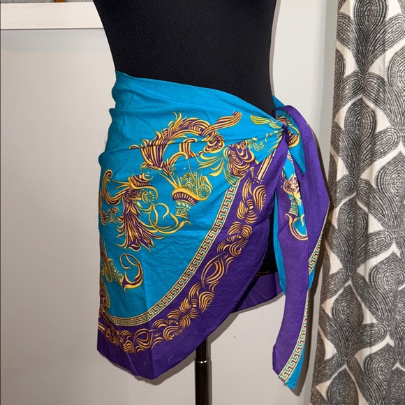 Gianni Versace Printed Cotton Beach Cover Up - Picture 4 of 7